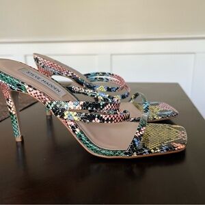 Steve Madden Colorful Snake 🐍 Print Heels